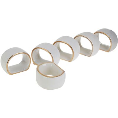 Premier Housewares - Napkin Holder - Ceramic - Gold Detail - Napkin Holder Premier Housewares - Napkin Holder - Ceramic - Gold Detail - Napkin Holder