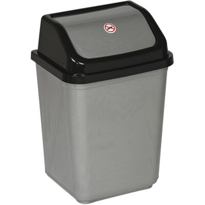 URBN Living - Waste Recycling Bin Swing Lid - Capacity 5/20/30/50L - Color Black/Grey - Waste bin URBN Living - Waste Recycling Bin Swing Lid - Capacity 5/20/30/50L - Color Black/Grey - Waste bin