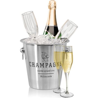 Geezy - Ice Bucket - Stainless Steel - Silver Geezy - Ice Bucket - Stainless Steel - Silver