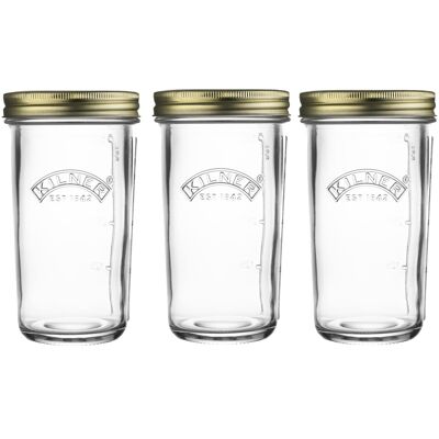 Kilner - 0.5 L Jar Set - 3-Piece - Wide Mouth - Glass Jars Kilner - 0.5 L Jar Set - 3-Piece - Wide Mouth - Glass Jars