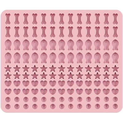 Unbranded Silicone Baking Mat for Dog Treats, 130 Grid Dog Biscuits Baking Mould, 5 Moulds Unbranded Silicone Baking Mat for Dog Treats, 130 Grid Dog Biscuits Baking Mould, 5 Moulds