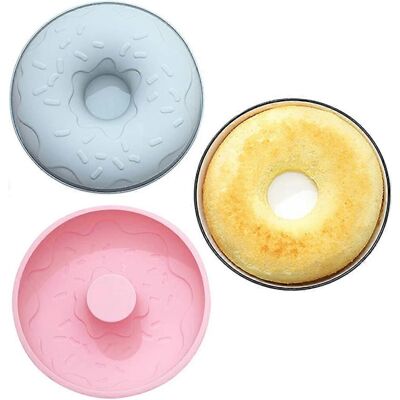 Unbranded 8 Inch Round Silicone Cake Mould - 2PCS Large Doughnut Mold, French Dessert Chif Unbranded 8 Inch Round Silicone Cake Mould - 2PCS Large Doughnut Mold, French Dessert Chif