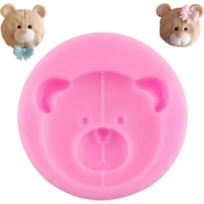 konhill (As show, One size) Bear Silicone Mold Bear Shape Fondant Cake Mould for Baking konhill (As show, One size) Bear Silicone Mold Bear Shape Fondant Cake Mould for Baking