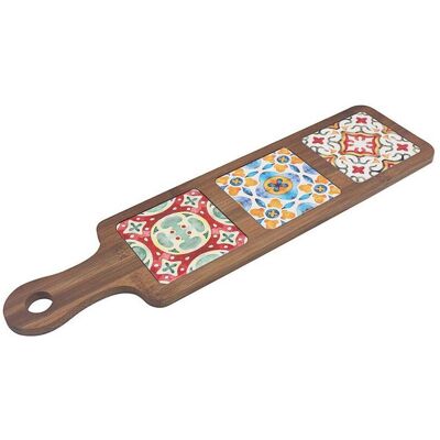 Lesser & Pavey Tuscany Cutting Board Multi Coloured Wood Large 49.5x13cm Kitchen Prep Tool Lesser & Pavey Tuscany Cutting Board Multi Coloured Wood Large 49.5x13cm Kitchen Prep Tool