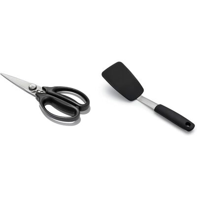 OXO Good Grips Kitchen & Herb Stainless Steel Scissors & Good Grips Silicone Fle OXO Good Grips Kitchen & Herb Stainless Steel Scissors & Good Grips Silicone Fle