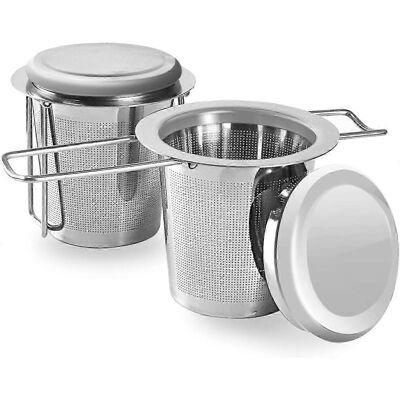 Unbranded Set of 2 Stainless Steel Tea Strainers (2024): One Tea Filter with Double Foldab Unbranded Set of 2 Stainless Steel Tea Strainers (2024): One Tea Filter with Double Foldab