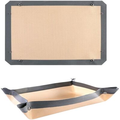 Unbranded 2PC Silicone Fiber Baking Mat with Buckle, No Leak & Non Stick, Corners Snap Tog Unbranded 2PC Silicone Fiber Baking Mat with Buckle, No Leak & Non Stick, Corners Snap Tog