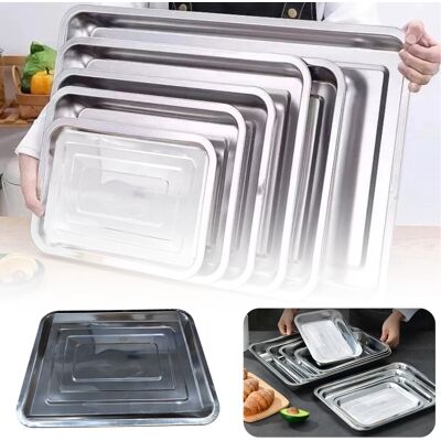 Unbranded Stainless Steel Baking Sheet Set 10 Sizes Unbranded Stainless Steel Baking Sheet Set 10 Sizes