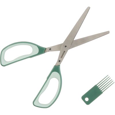 Brabantia Tasty+ Herb Scissors + Cleaning Tool - Fir Green - 5 Blades for Fine H Brabantia Tasty+ Herb Scissors + Cleaning Tool - Fir Green - 5 Blades for Fine H
