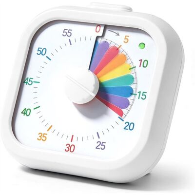 Saudism Visual Timer Rainbow, 60 Minute Countdown Timer for Children & Adults, Silent Op Saudism Visual Timer Rainbow, 60 Minute Countdown Timer for Children & Adults, Silent Op