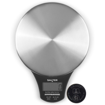Salter Stainless Steel Electronic Digital Kitchen Scale, Measures Liquids & Food Salter Stainless Steel Electronic Digital Kitchen Scale, Measures Liquids & Food