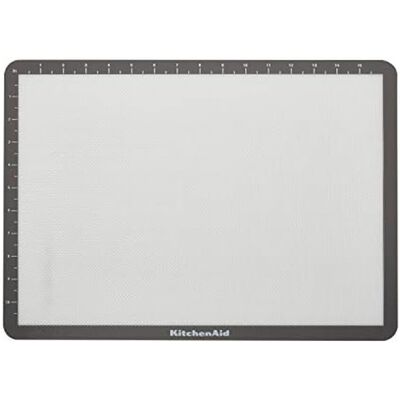 KitchenAid Silicone Large Baking Mat, 12x17-Inch, Gray KitchenAid Silicone Large Baking Mat, 12x17-Inch, Gray