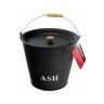Blackspur Ash Bucket With Lid 12 Litre Capacity - Black