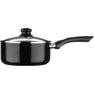 Premier Housewares Ecocook Saucepan with Glass Lid - Black, 20 cm Premier Housewares Ecocook Saucepan with Glass Lid - Black, 20 cm