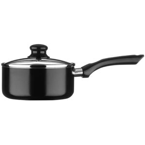 Premier Housewares Ecocook Saucepan with Glass Lid - Black, 18 cm Premier Housewares Ecocook Saucepan with Glass Lid - Black, 18 cm