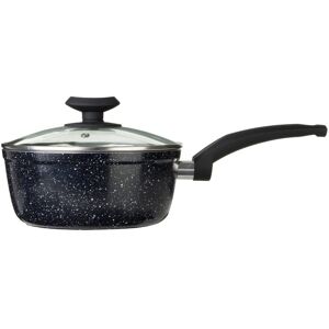 Premier Housewares Stoneflam Saucepan, Aluminium, Glass Lid, Black, 20 cm Premier Housewares Stoneflam Saucepan, Aluminium, Glass Lid, Black, 20 cm