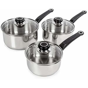 Morphy Richards 970003 Equip 3 Piece Pan Set - Stainless Steel Morphy Richards 970003 Equip 3 Piece Pan Set - Stainless Steel