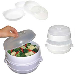 Kabalo 2 Tier Microwave Vegetable Steamer Kitchen Cooker Healthy Cooking Pot Kabalo 2 Tier Microwave Vegetable Steamer Kitchen Cooker Healthy Cooking Pot