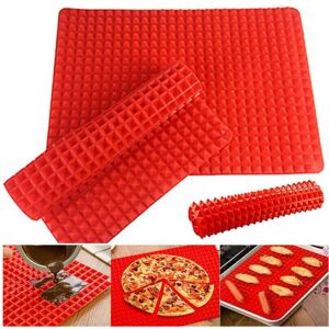 Unbranded Pyramid Non Stick Silicone Oven Baking Tray Sheets Mats Pan Fat Reducing Cooking Unbranded Pyramid Non Stick Silicone Oven Baking Tray Sheets Mats Pan Fat Reducing Cooking