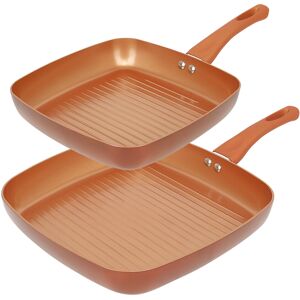 URBN-CHEF (24cm & 28cm 2 Piece Set) Forged Aluminium Ceramic Coated Griddle Pan URBN-CHEF (24cm & 28cm 2 Piece Set) Forged Aluminium Ceramic Coated Griddle Pan