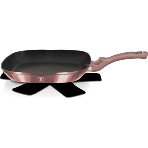(Rose) Berlinger Haus Square Grill Pan Non Stick Griddle (Rose) Berlinger Haus Square Grill Pan Non Stick Griddle