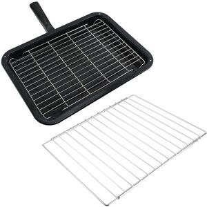 SPARES2GO Small Grill Pan with Rack and Detachable Handle + Adjustable Grill Shelf for CAN SPARES2GO Small Grill Pan with Rack and Detachable Handle + Adjustable Grill Shelf for CAN