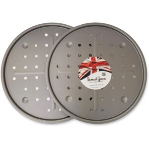 Unbranded 2x Samuel Groves - 13" Non Stick Pizza Crisper Pan Unbranded 2x Samuel Groves - 13" Non Stick Pizza Crisper Pan