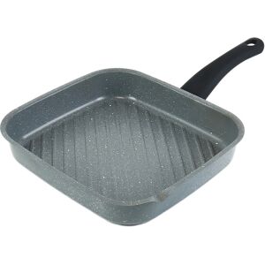 (27cm x 25cm Square Grill Pan) URBN-CHEF Carbon Steel Marble Grey Cooking Pot Pa (27cm x 25cm Square Grill Pan) URBN-CHEF Carbon Steel Marble Grey Cooking Pot Pa