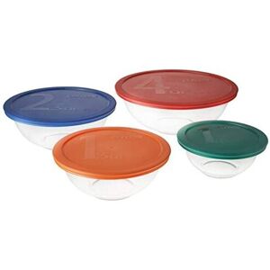 Pyrex 8Pc Smart Essentials Mixing Set Includes 4 Bowls and 4 Covers Earplug, 15 Pyrex 8Pc Smart Essentials Mixing Set Includes 4 Bowls and 4 Covers Earplug, 15