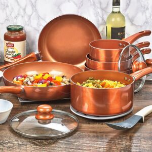 URBN-CHEF 6 PCS Ceramic Copper Induction Cooking Pots Lid Saucepans Cookware Set URBN-CHEF 6 PCS Ceramic Copper Induction Cooking Pots Lid Saucepans Cookware Set