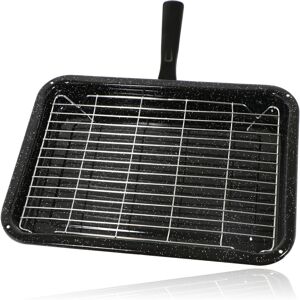 SPARES2GO Small Grill Pan + Rack and Detachable Handle for HOTPOINT Oven Cooker SPARES2GO Small Grill Pan + Rack and Detachable Handle for HOTPOINT Oven Cooker