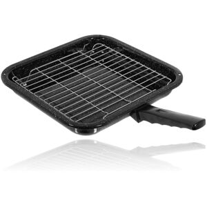 SPARES2GO Small Square Grill Pan, Rack & Detachable Handle for Zanussi Non-Stick SPARES2GO Small Square Grill Pan, Rack & Detachable Handle for Zanussi Non-Stick