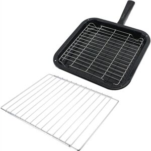 SPARES2GO Grill Pan, Rack & Detachable Handle with Adjustable Shelf for Bompani + Spinflo SPARES2GO Grill Pan, Rack & Detachable Handle with Adjustable Shelf for Bompani + Spinflo