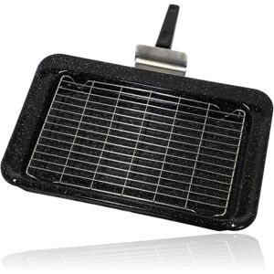 SPARES2GO Enamel Grill Pan Tray Rack Grid Handle for Falcon Oven Cooker 445 x 276 mm SPARES2GO Enamel Grill Pan Tray Rack Grid Handle for Falcon Oven Cooker 445 x 276 mm