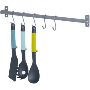 (HANGING STORAGE RAIL 50CM - GREY) LIVIVO Kitchen Saucepan Lid Hooks Tool Utens (HANGING STORAGE RAIL 50CM - GREY) LIVIVO Kitchen Saucepan Lid Hooks Tool Utens