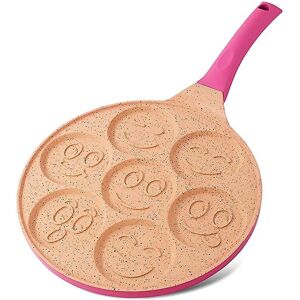 Unbranded Pancake Pancake Pan with Smileys - 7 Holes Nonstick Aluminum - 26.5cm Induction Unbranded Pancake Pancake Pan with Smileys - 7 Holes Nonstick Aluminum - 26.5cm Induction