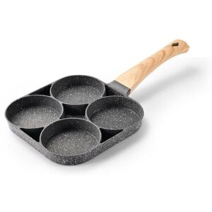 Unbranded 4 Hole Omelet Pan for Make Burger Egg Ham Pancake Non-Stick Unbranded 4 Hole Omelet Pan for Make Burger Egg Ham Pancake Non-Stick