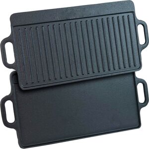 Gr8 Home Non Stick Cast Iron Reversible Griddle Plate Gr8 Home Non Stick Cast Iron Reversible Griddle Plate