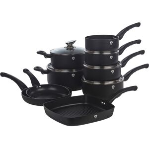 ( Matt Black, 16x7cm Milk Pan - 1.15L) Blaumann Cookware Frying Grill Pots Pan ( Matt Black, 16x7cm Milk Pan - 1.15L) Blaumann Cookware Frying Grill Pots Pan