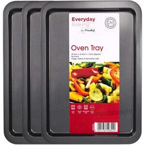 Prochef Brand Non-Stick Baking Tray Sets (3 x Oven Trays) Prochef Brand Non-Stick Baking Tray Sets (3 x Oven Trays)