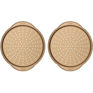Russell Hobbs COMBO-8150 Set of 2 Opulence Non-Stick Pizza Pans, Round Baking Trays for Garlic Russell Hobbs COMBO-8150 Set of 2 Opulence Non-Stick Pizza Pans, Round Baking Trays for Garlic