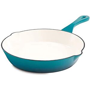 Crock-Pot Crock Pot Artisan 10 Inch Enameled Cast Iron Round Skillet Teal Ombre Crock-Pot Crock Pot Artisan 10 Inch Enameled Cast Iron Round Skillet Teal Ombre