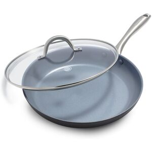 GreenPan Lima Hard Anodized Healthy Ceramic Nonstick 12" Frying Pan Skillet with GreenPan Lima Hard Anodized Healthy Ceramic Nonstick 12" Frying Pan Skillet with