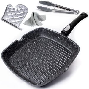 NYX Professional Makeup Chef Wonderful Non-Stick Griddle Pan for All Hobs with Glove & Cloth. Aluminium NYX Professional Makeup Chef Wonderful Non-Stick Griddle Pan for All Hobs with Glove & Cloth. Aluminium