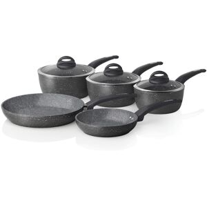 TOWER T81276 Cerastone Forged 5-Piece Saucepan Set and Pan Set with Non-Stick Co TOWER T81276 Cerastone Forged 5-Piece Saucepan Set and Pan Set with Non-Stick Co