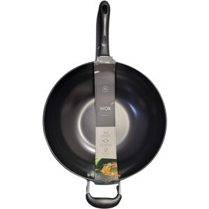 Hilltop Honey Hilltop Supplies Wok 32cm, Black Carbon Steel, Stir-Fry Pan, Non Stick, Suitable Hilltop Honey Hilltop Supplies Wok 32cm, Black Carbon Steel, Stir-Fry Pan, Non Stick, Suitable