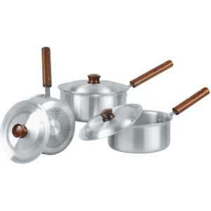 LENAK Induction Base Saucepan Set 3 Pieces - Aluminium Milk Pan 16cm 18cm 20cm Saucepo LENAK Induction Base Saucepan Set 3 Pieces - Aluminium Milk Pan 16cm 18cm 20cm Saucepo