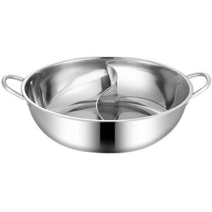 Unbranded Stainless Steel Twin Divided Double Hotpot Cooker Gas Stove Compatible Pot Home Unbranded Stainless Steel Twin Divided Double Hotpot Cooker Gas Stove Compatible Pot Home
