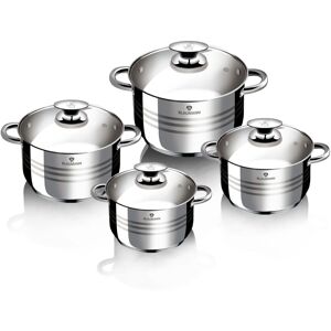 BLAUMANN For Your Home 8Pc Blauman Stainless Steel Casserole Non Stick Stockpot Pans Induction Cookware BLAUMANN For Your Home 8Pc Blauman Stainless Steel Casserole Non Stick Stockpot Pans Induction Cookware