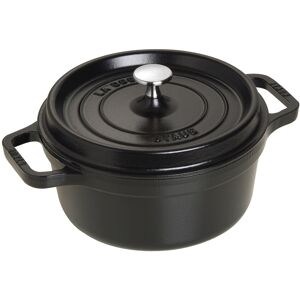 Staub Cast Iron 2.75-qt Round Cocotte - Matte Black Made in France Staub Cast Iron 2.75-qt Round Cocotte - Matte Black Made in France